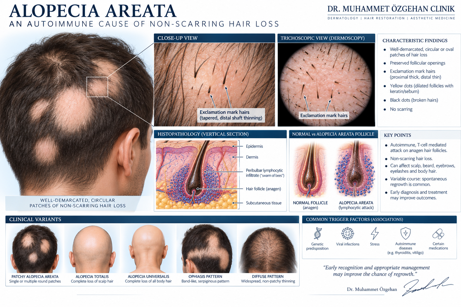 Alopesi Areata (Saçkıran) 2 Alopesi Areata Saçkıran Klinik ve Medikal İllüstrasyonu